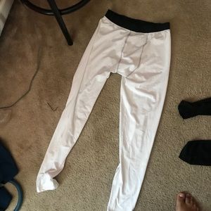 White Compression Pants Size Adult Xl